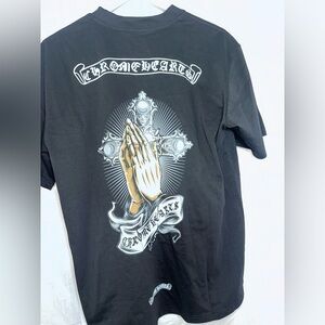 Chrome Hearts Black Short Sleeve Tee Prayer Hands